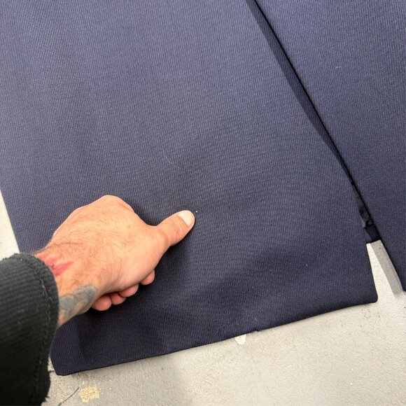 Brioni Coat Wool Long Overcoat Chesterfield Twill Made in Italy Blue Large 42 R - Picture 7 of 12